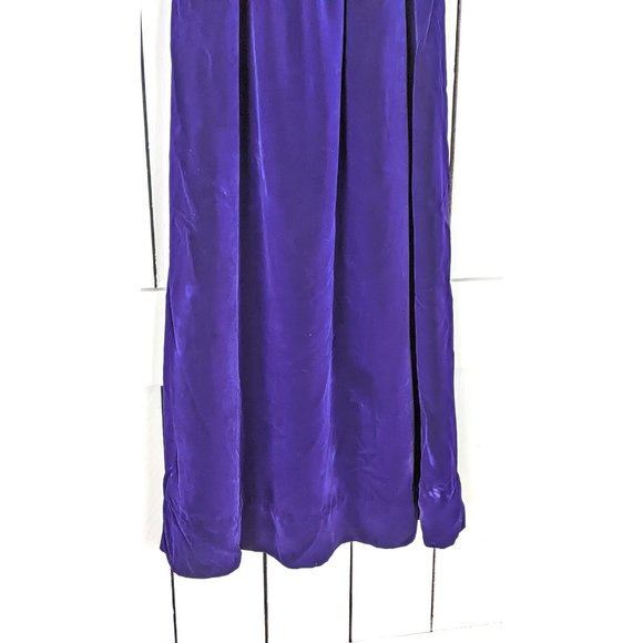 Vintage purple velour velvet long fitted pencil skirt - Picture 4 of 4